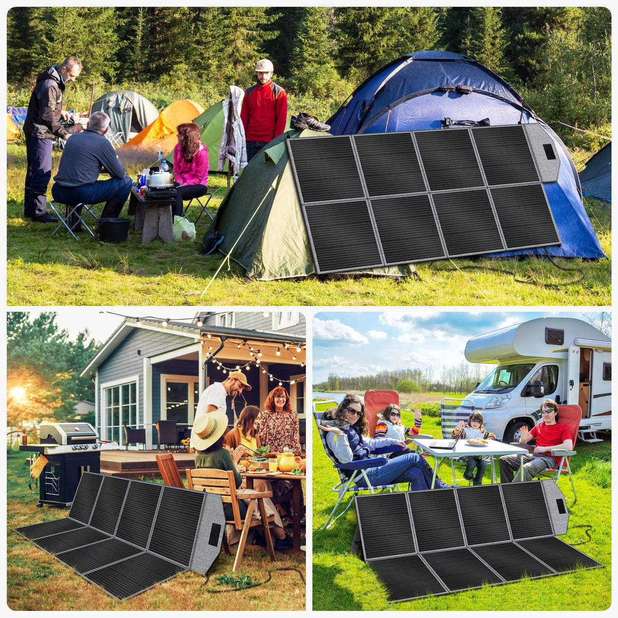 AP2000 2400W Portable Solar Generator 2048Wh Lifepo4 + 400W Flexible Solar Panel Camping Travel Portable Power Station