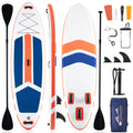 10'5" Inflatable Stand-Up Paddle Board | 400 lb Capacity | SUP | Commercial-Grade PVC | Blue/Orange