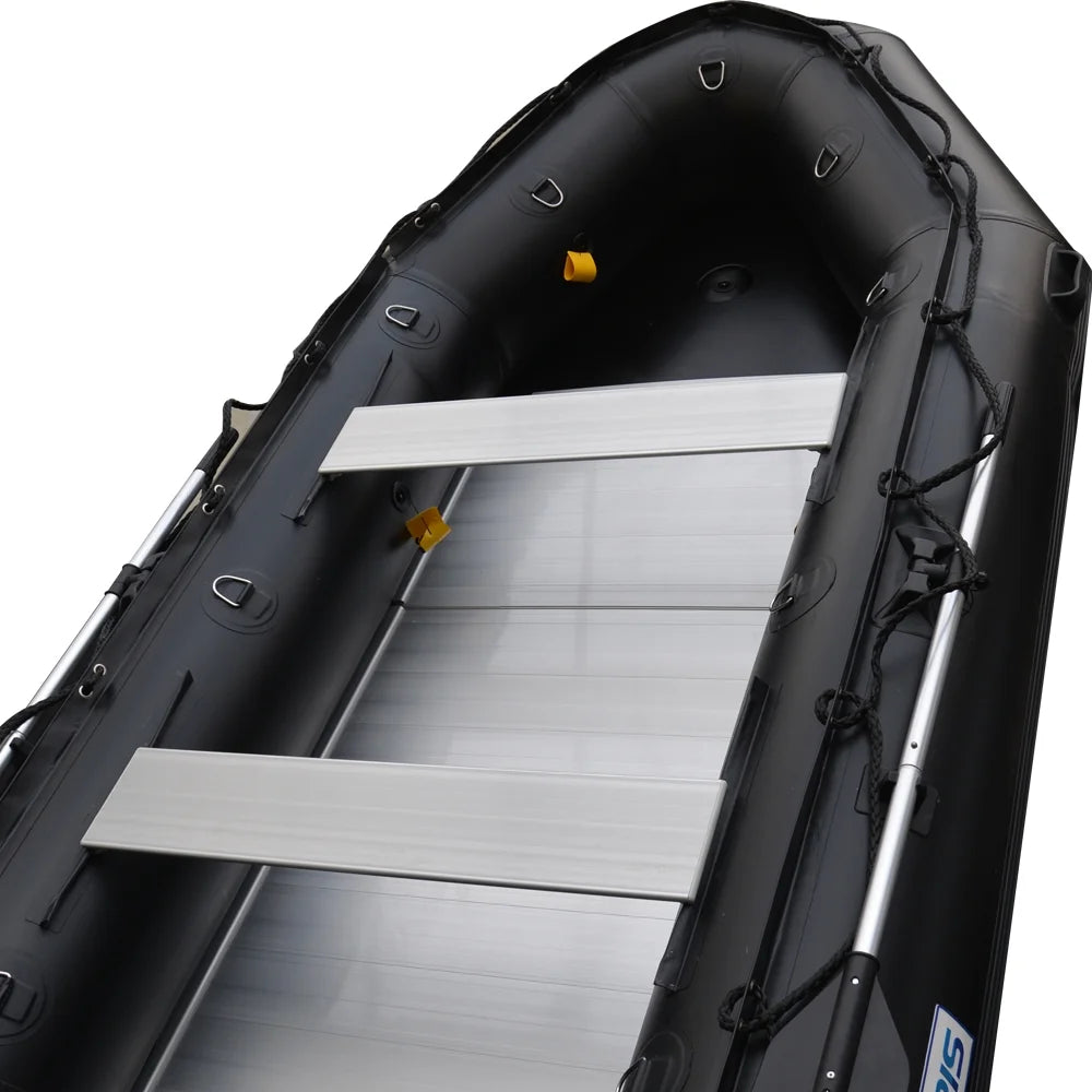 12.5Ft Inflatable Boat Inflatable Fishing Rescue Dive Boat Dinghy Raft Pontoon Boat
