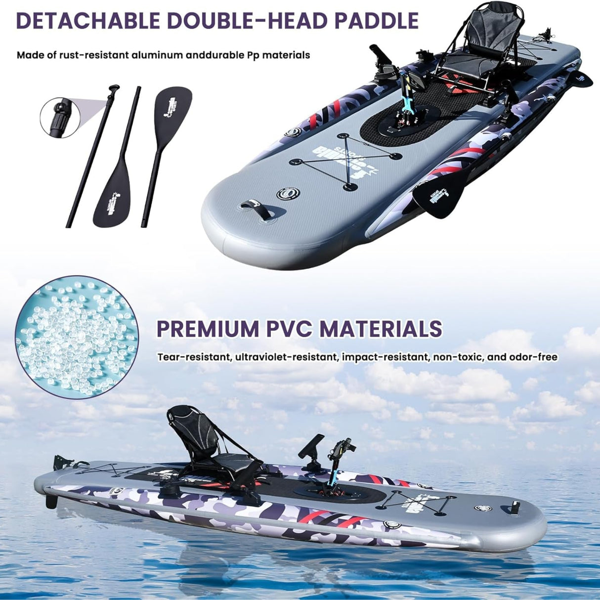 Pedal Drive Inflatable Fishing Kayak