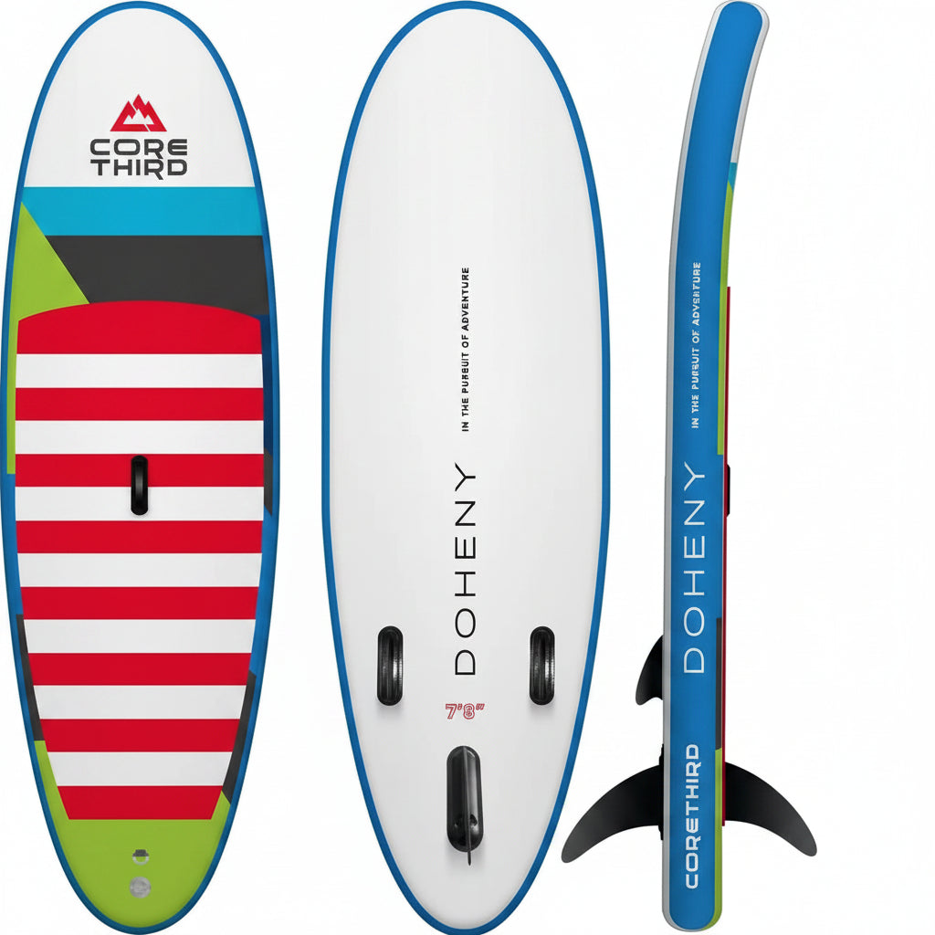 Doheny 7'8" Inflatable Paddle Board for Beaches and Lakes with Complete SUP Kit