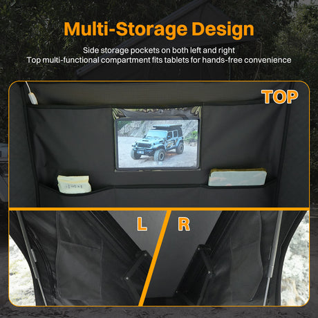 Roof Top Tent Hardshell Rooftop Tent for Van SUV Truck Car Overland Tent Camping for 2-3 Person with Ladder
