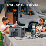 AP2000 2400W Portable Solar Generator 2048Wh Lifepo4 + 400W Flexible Solar Panel Camping Travel Portable Power Station
