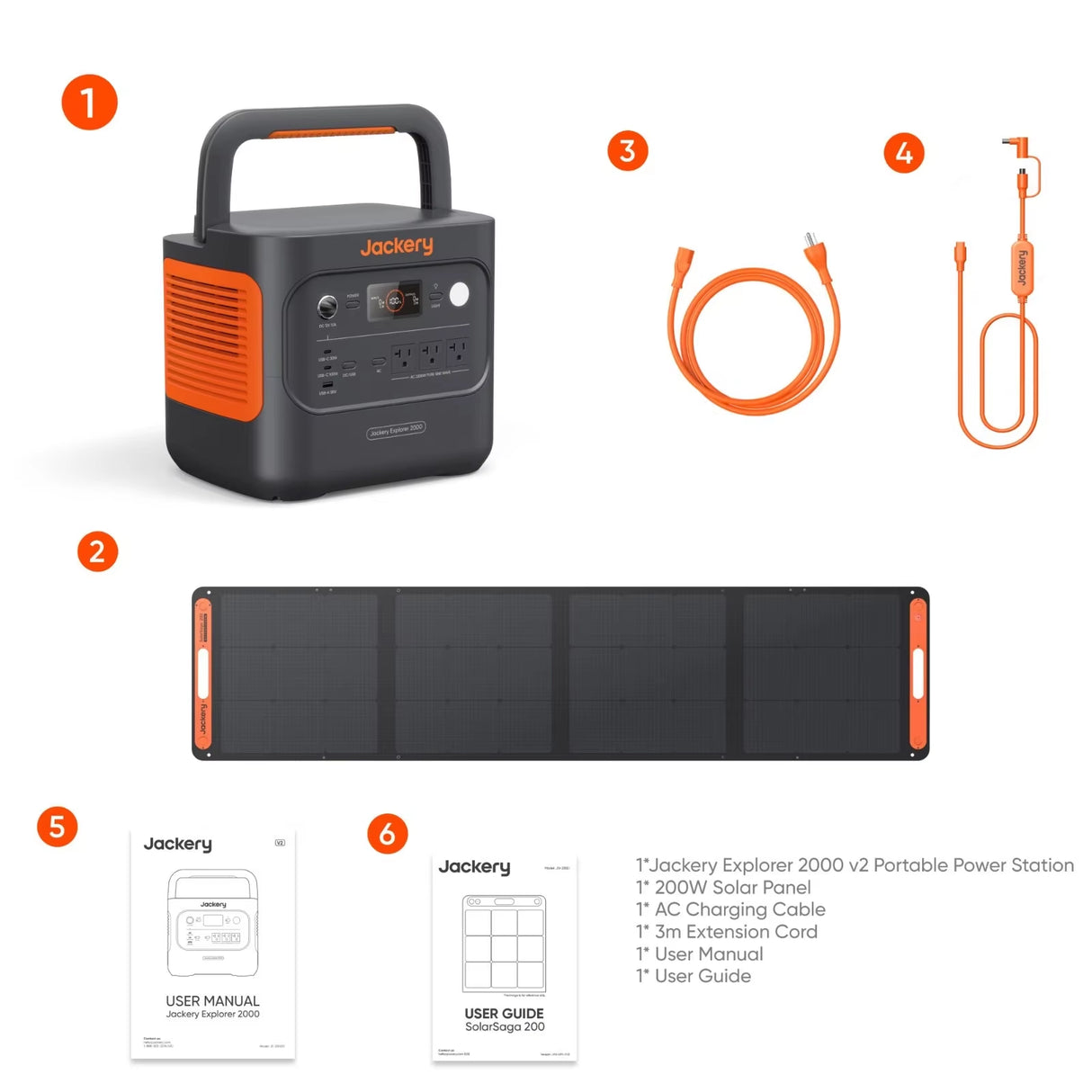 Explorer 2000V2 Portable Power Station with 200W Solar Panel,Solar Generator for Camping, Hiking, and Outdoor Energy Use