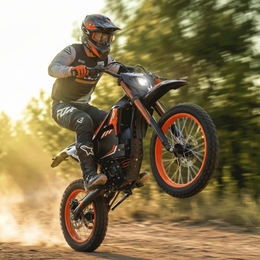 Electric Dirt Bike for Teens Adults, 4500W Peak Ebike, 60V 28.8Ah with 50MPH & 60 Miles Electric Mountain Bikes, 14"/12" Off-Road Tire E-Bike, Dual Hydraulic Brakes, Full Suspension, UL2849 Compliant