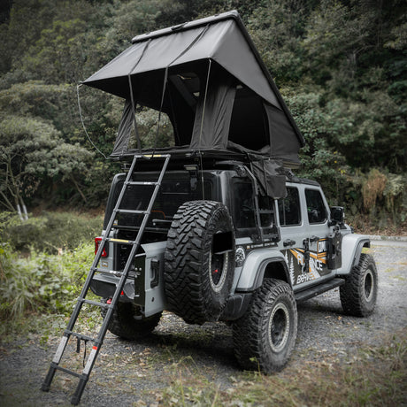 Roof Top Tent Hardshell Rooftop Tent for Van SUV Truck Car Overland Tent Camping for 2-3 Person with Ladder