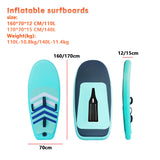 Adult Inflatable PVC Stand-Up Paddleboard SUP Water Paddleboard Soft Surf Board with Float and Slide Fins