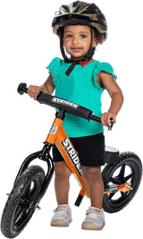 12” Sport Bike - No Pedal Balance Bicycle for Kids 1 to 4 Years - Includes Safety Pad, Padded Seat, Mini Grips & Flat-Free Tires - Tool-Free Assembly & Adjustments