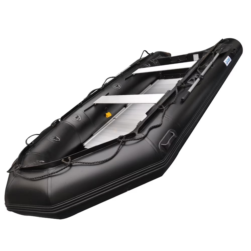 12.5Ft Inflatable Boat Inflatable Fishing Rescue Dive Boat Dinghy Raft Pontoon Boat
