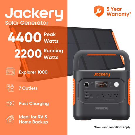 Explorer 2000V2 Portable Power Station with 200W Solar Panel,Solar Generator for Camping, Hiking, and Outdoor Energy Use