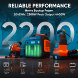 Explorer 2000V2 Portable Power Station with 200W Solar Panel,Solar Generator for Camping, Hiking, and Outdoor Energy Use