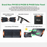 Portable Power Station 6000W with 2X200W Solar Panel, 3600Wh Lifep04 Solar Generator for Home Use, Outdoor Camping, Powermax 6000