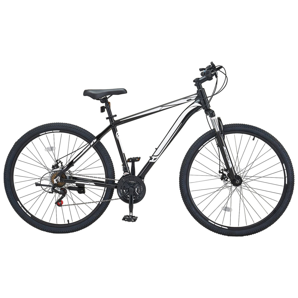 Mountain Bike, 29 inch MTB Bicycle with Front Suspension, 21 Speeds SHIMANO Twist Shifting, Comfort Saddle, Dual Disc Brakes, Aluminum Alloy Frame, Adult Sport Cycling Bicycle Trail Snow