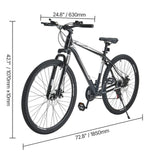 Mountain Bike, 29 inch MTB Bicycle with Front Suspension, 21 Speeds SHIMANO Twist Shifting, Comfort Saddle, Dual Disc Brakes, Aluminum Alloy Frame, Adult Sport Cycling Bicycle Trail Snow