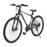 Mountain Bike, 29 inch MTB Bicycle with Front Suspension, 21 Speeds SHIMANO Twist Shifting, Comfort Saddle, Dual Disc Brakes, Aluminum Alloy Frame, Adult Sport Cycling Bicycle Trail Snow
